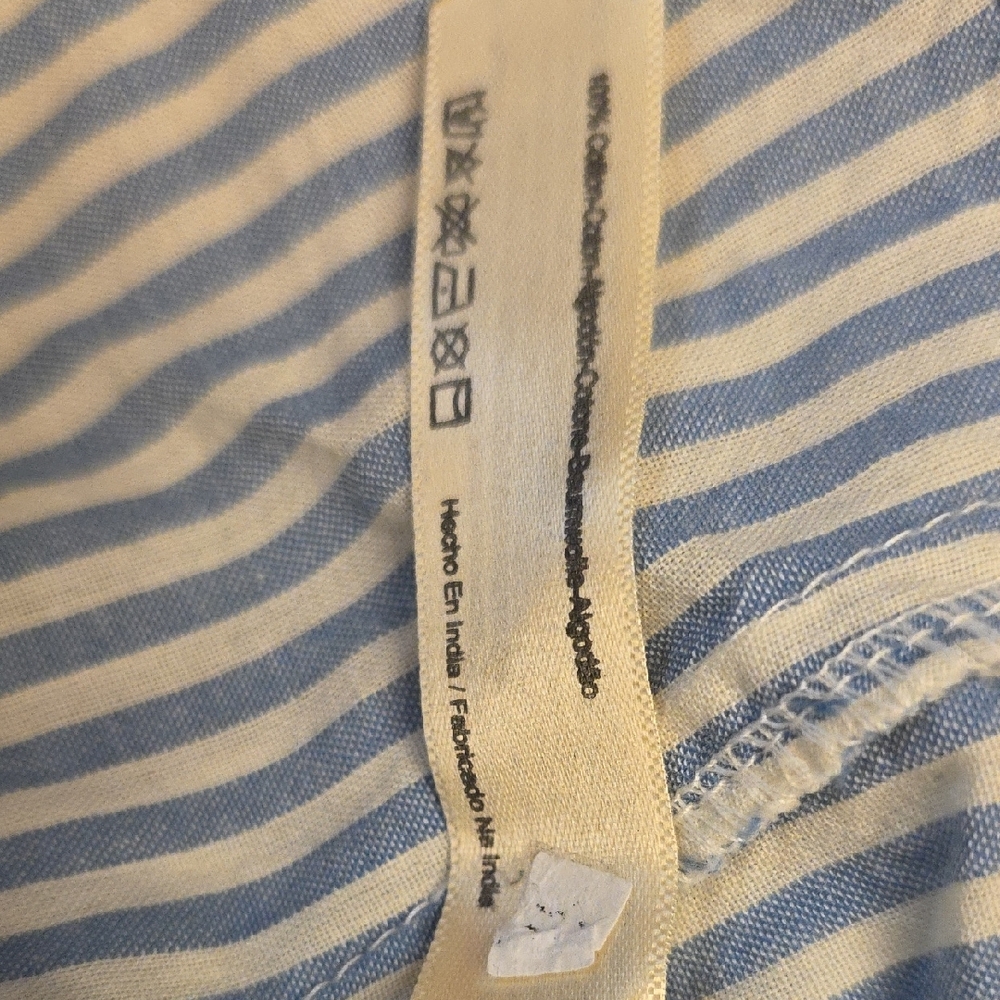 Free People Blue and White Striped Blouse - Picture 7 of 8